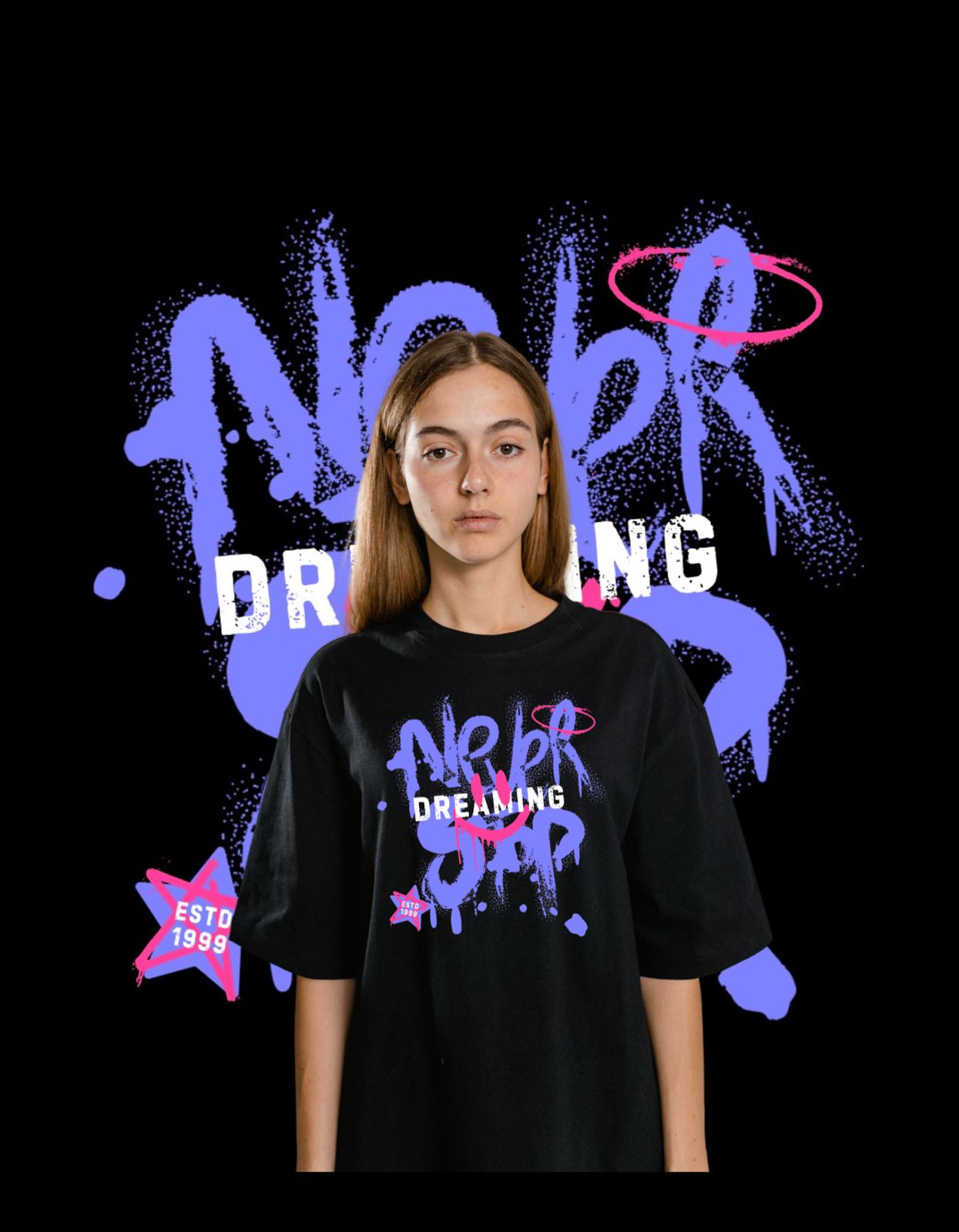 Drop Shoulder T-Shirt NOPE DREAMING SBP