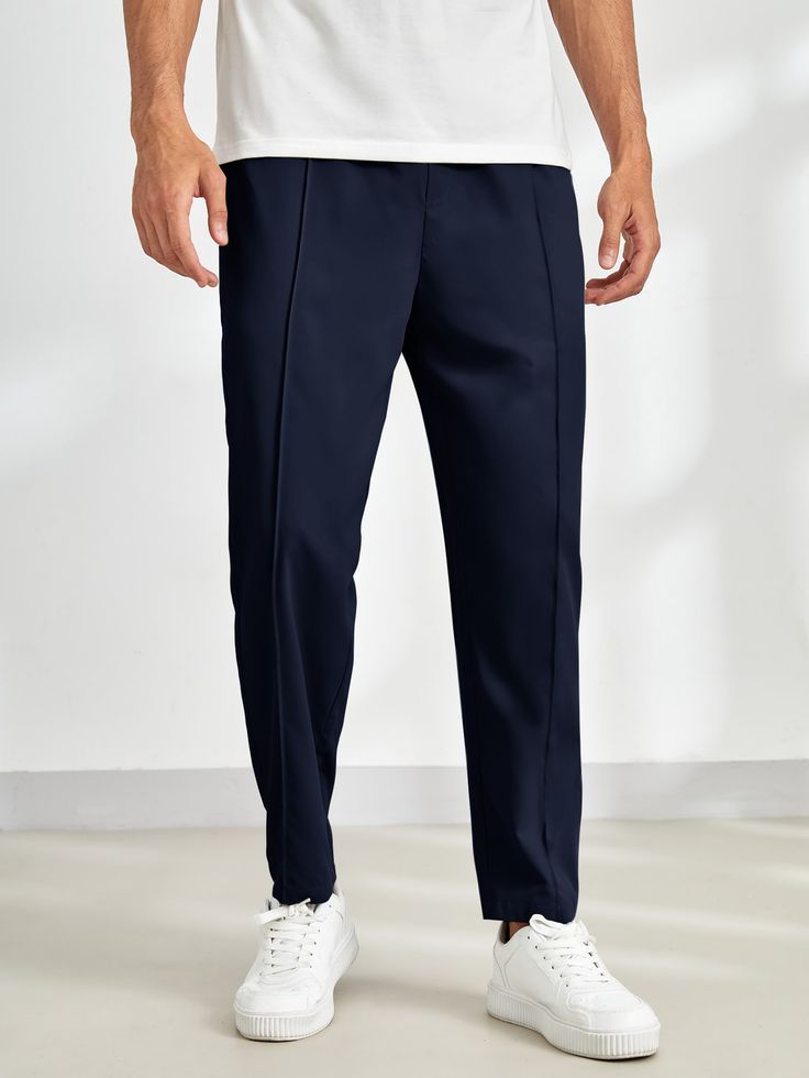 Straight Fit Trouser - Navy Blue