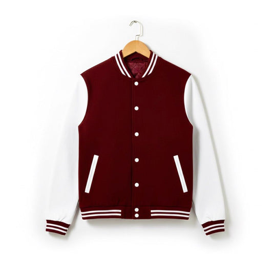 Varsity Jacket Maroon & White