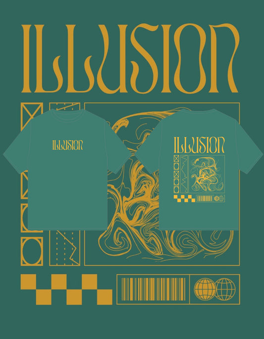 Drop Shoulder T-Shirt ILLUSION