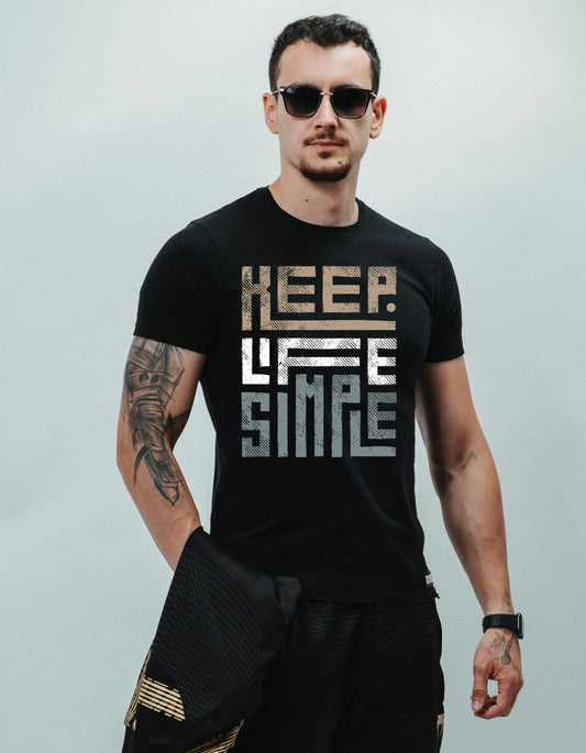 FITTED T-SHIRT KEEP LIFE SIMPLE