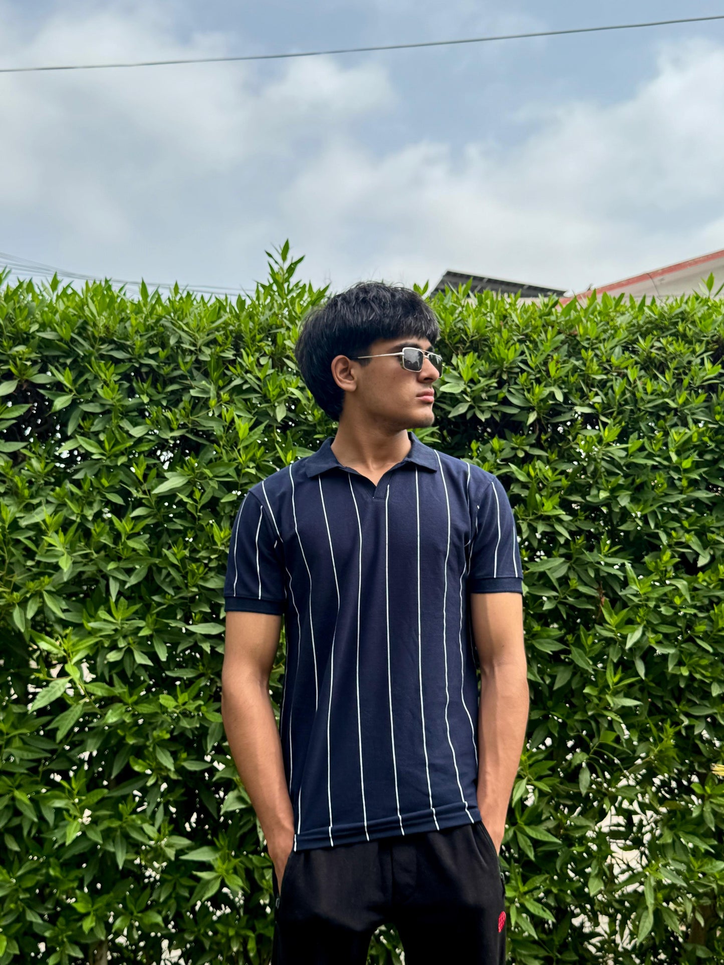Navy Blue Old Money Shirt