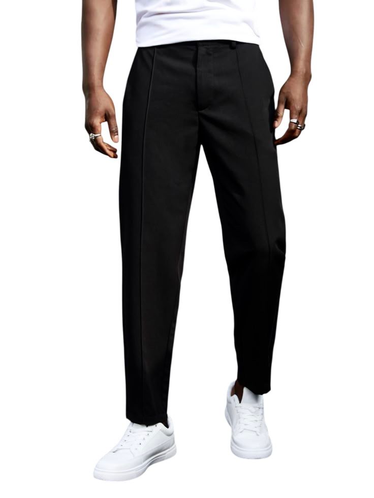 Straight Fit Trouser - Black