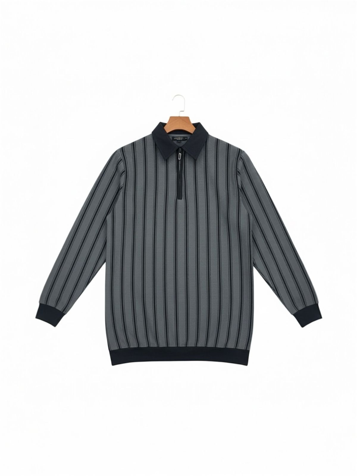 The 'Mod' Stripe Quarter-Zip Polo Shirt