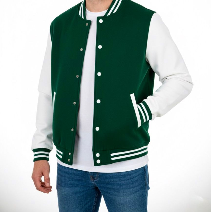 Varsity Jacket Green & White