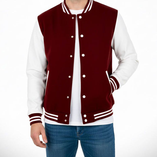 Varsity Jacket Maroon & White